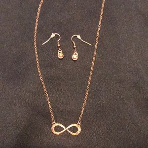 Copper paparazzi necklace and earrings set